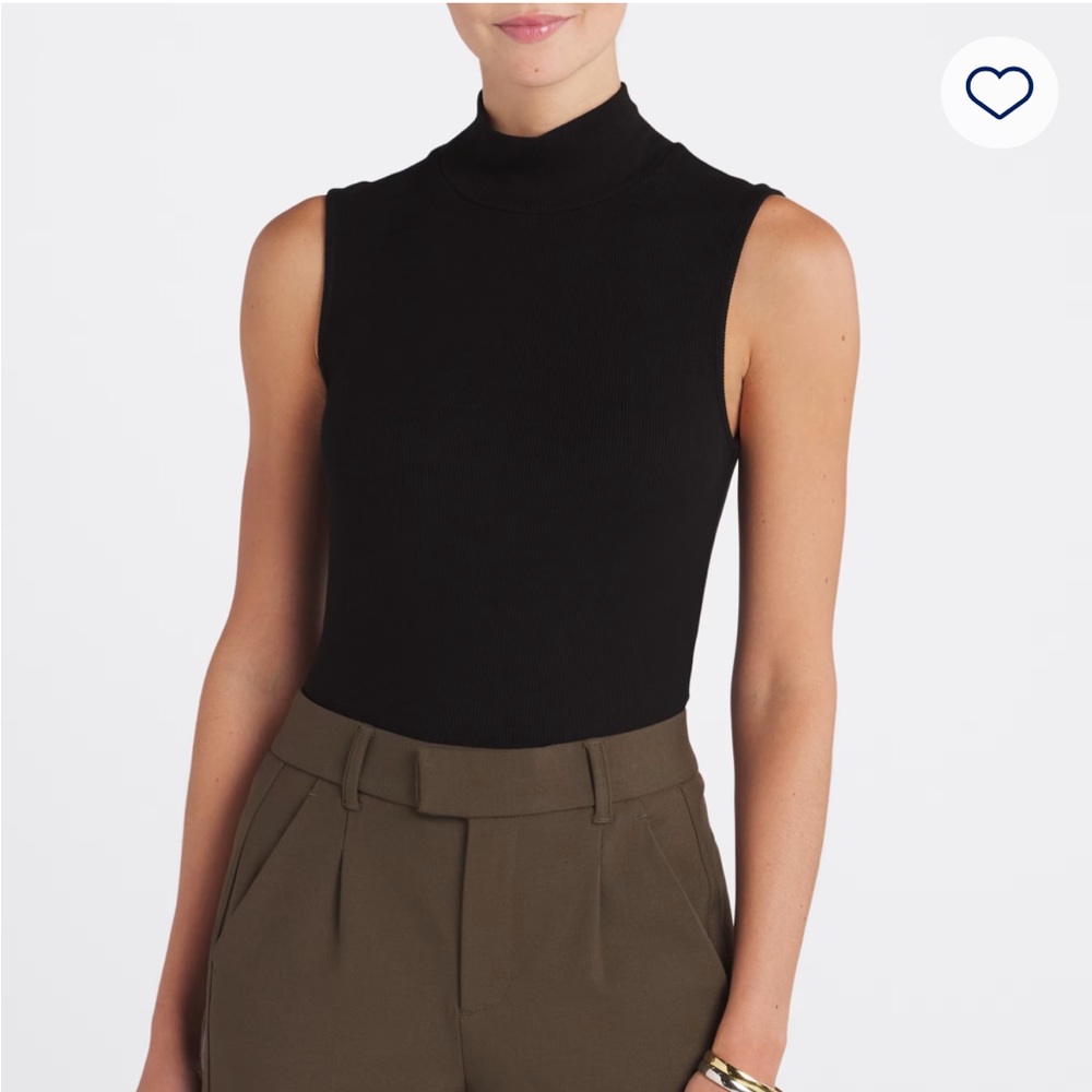 SANCTUARY Essential Ribbed Mock Neck Knit Top